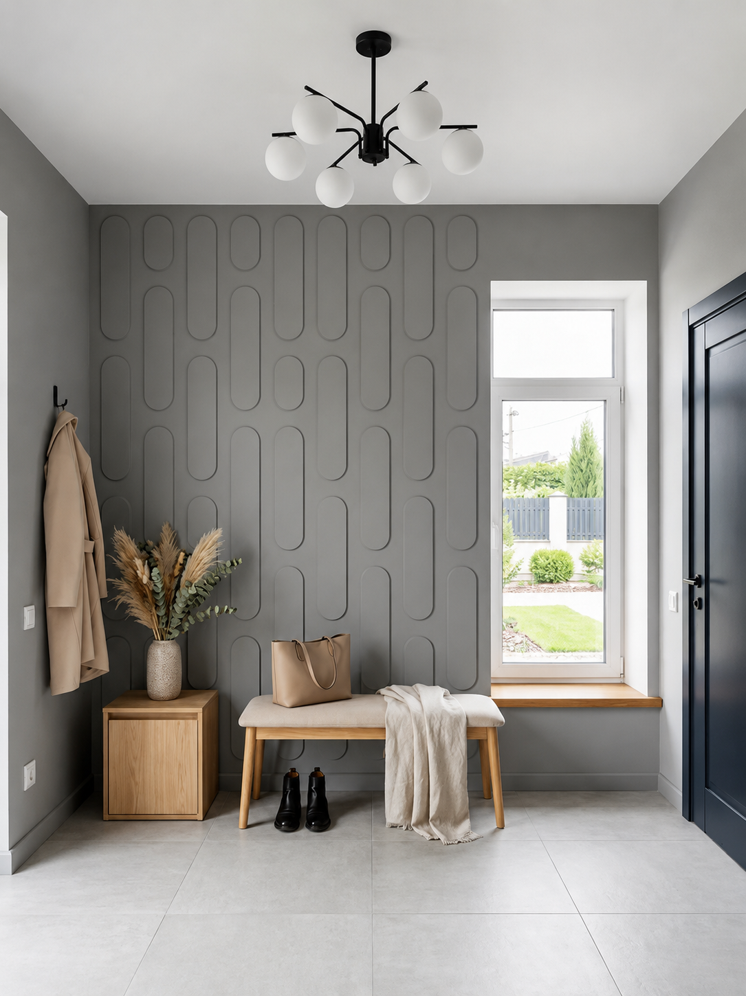 Modern 3D Wooden Wall Panels (Set of 7 Panels)