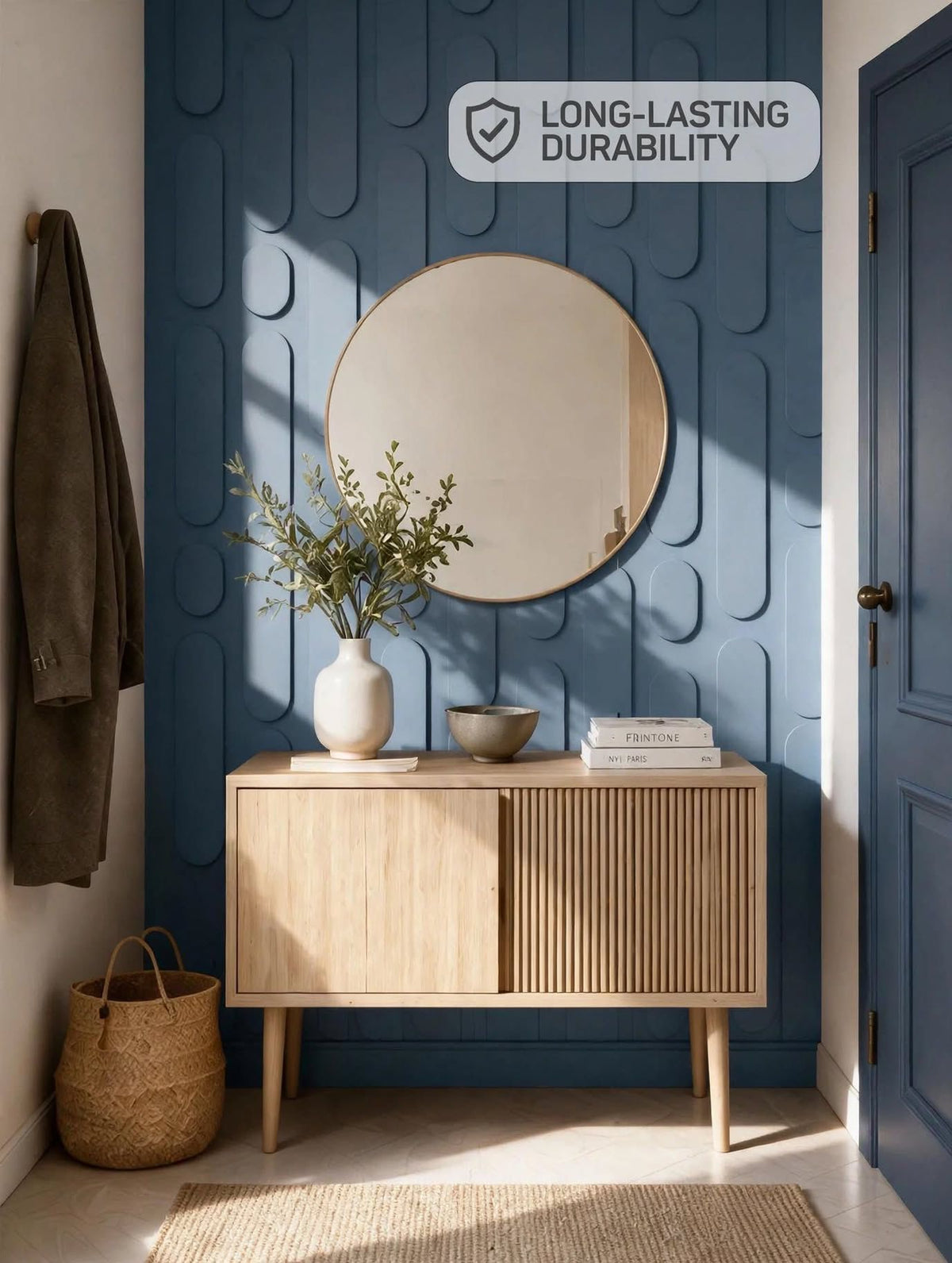 Modern 3D Wooden Wall Panels (Set of 8+6 Panels)